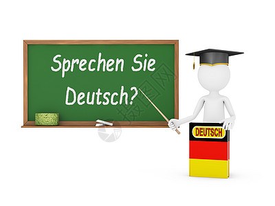 粉白板绿色说话外国男人粉笔教训木板白色老师课堂图片