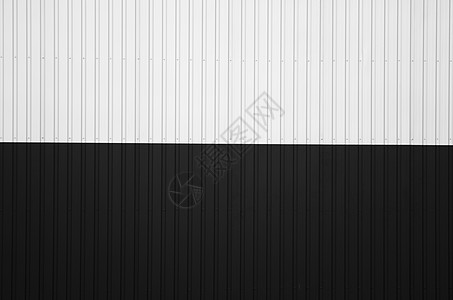 用作仓库或工厂立面的黑白波纹铁皮 无缝波纹锌板金属铝立面的纹理 建筑学 金属质感建造技术建筑线条控制板材料床单图片