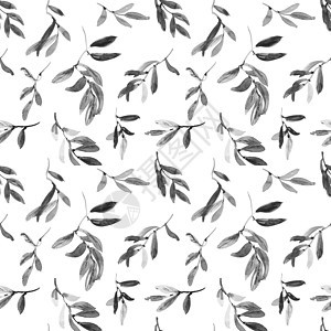 树叶噼啪作响文化墨水森林手绘灰阶绘画黑色墙纸艺术叶子图片