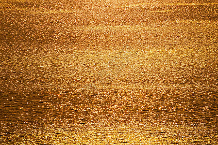 金色的阳光映照着水面的涟漪图片