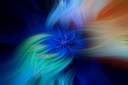 抽象多彩扭曲的光纤镜片纤维耀斑漩涡曲线活力螺旋宇宙光盘辉光图片