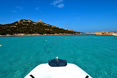 意大利撒丁岛科斯塔斯梅拉尔达群岛 海洋和岩石的景象天空蓝色假期晴天热带旅行支撑阳光旅游海滩图片