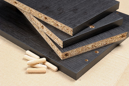 家具安装装置黑色复合材料别针木头锯末平板纤维粒子木材螺栓图片