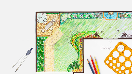 建筑系学生设计项目后院花园和庭院计划图片