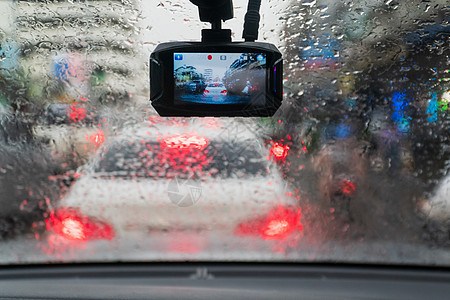 车内挡风玻璃上的雨滴 交通堵塞街道运动旅行展示玻璃高峰技术视频市中心驾驶图片