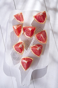 红葡萄树切片食物红色橙子果汁饮食热带粉色水果健康图片