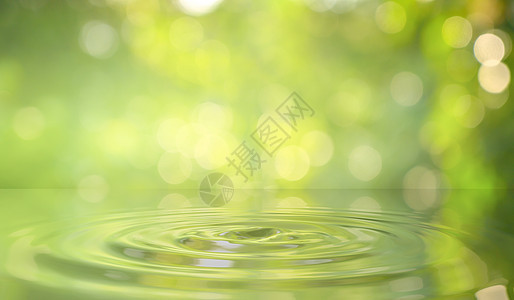 大自然中的绿色水滴背景图片