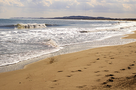 阿利坎特州拉马里娜海滩上的阳光日海岸线假期季节太阳天空晴天海岸海滩海洋支撑图片