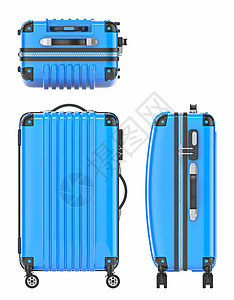 蓝色手提箱正面和侧面图 3图片