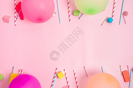 五颜六色的生日派对设计明亮的庆祝活动策划理念新的华丽装饰气球五彩纸屑蜡烛庆祝节日设计派对需要庆典快乐创造力乐趣插图甜点甜食糖果办图片