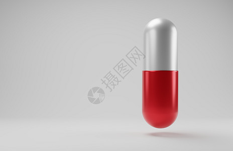 抽象的 抗冠状病毒和其他病毒株的抗细菌封装在白色背景上分离的白红色 文本 3D 渲染有复制空间药店止痛药援助医院实验室化学品科学图片