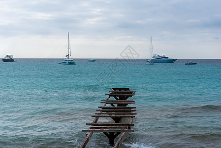 西班牙Formentera岛伊莱特斯海滩 长期接触翅膀天空荒野钓鱼地平线动物码头日落支撑太阳图片