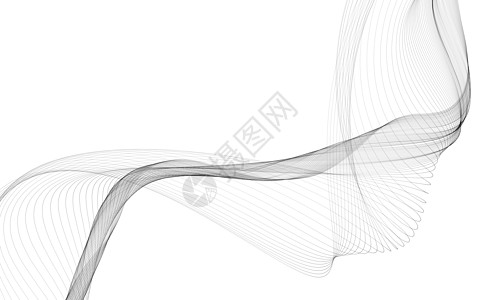 白色背景上带有单色波浪线的抽象背景创造力活力墙纸黑色插图数据曲线艺术流动坡度图片