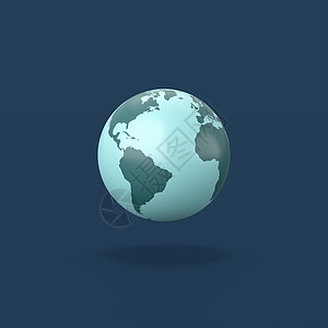 蓝色背景上的世界星球图片