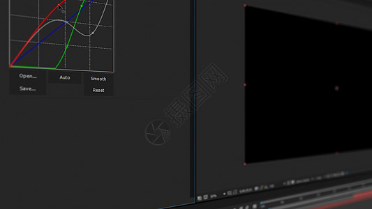 3d 插图 - 曲线视频编辑图片