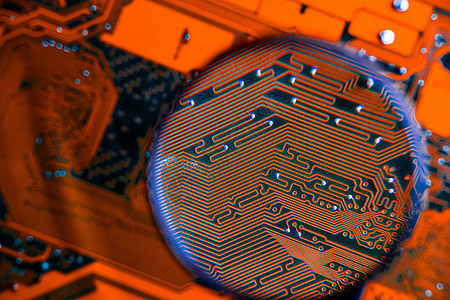 电脑主板电路板背景互联网芯片科学微电路技术木板打印半导体工程电路图片