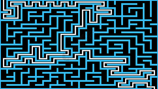 3d 插图迷宫与可能的解决方案胜利领导者战略白色概念指导风俗出口智力红色图片