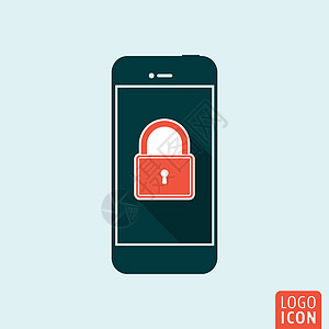 智能手机图标隔离标识细胞技术隐私用户按钮电话防火墙插图安全图片