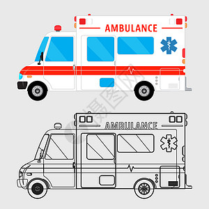 救护车隔离汽车药品卫生卡车医院援助紧迫感医生插图安全图片