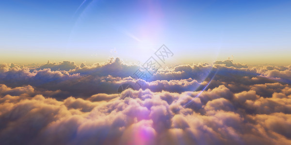 日落时云层上空的美丽空中风景气氛天堂射线天线天空动画阳光晴天太阳飞机图片