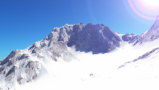 山雪太阳光线它制作图案地平线小说星星艺术山脉风景旅行攀岩运动3d图片