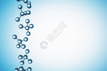 蓝色分子背景抽象背景 带 X 染色体的 DNA 分子实验室遗传技术医疗螺旋基因药品生物科学绿色背景