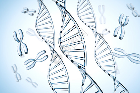 抽象背景 带 X 染色体的 DNA 分子化学药品技术生物学生活细胞科学蓝色白色实验室图片