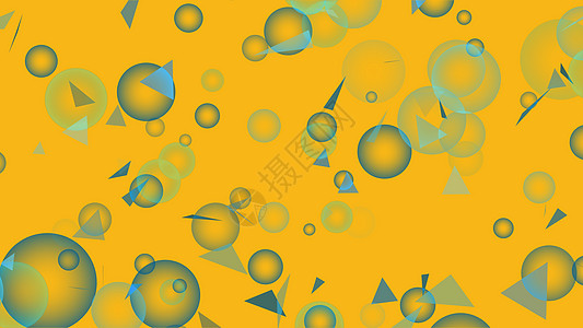 模糊气泡大小和三角形飞行运动黄色 gol图片