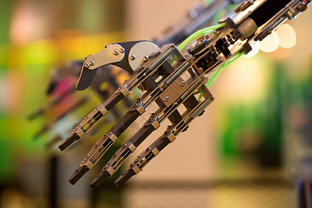 科学机器人之手创新渲染电子人电脑办公室机器技术手臂手势棕榈图片
