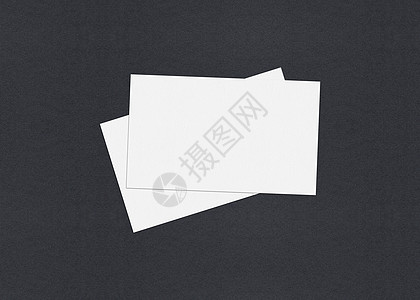 灰色纸质纸面背景的空白白色商业卡片模拟堆叠标识品牌办公室打印智能嘲笑小样名片样机文档图片
