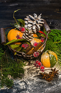 新鲜有机橘子水果盘子甜点桌子季节性树叶食物饮食乡村热带橙子图片