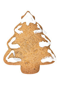 树形姜饼饼干甜点烹饪庆典风格礼物食物雪花糕点糖果装饰图片