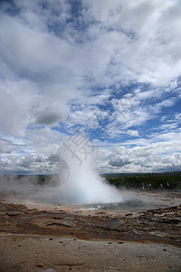冰岛喷发地质学蓝色吸引力活力沸腾地热游客旅游喷泉蒸汽图片