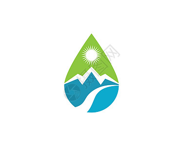 水滴标志模板火焰生长环境教育液体叶子生态公司标识开发商图片