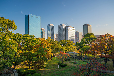 日本大阪市天线景观场景城市商业风景建筑全景旅游公园办公室图片