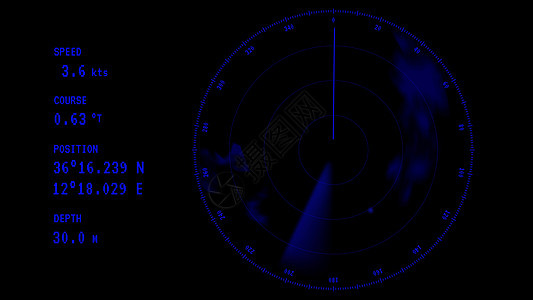 在雷达屏幕上运行的蓝线图片