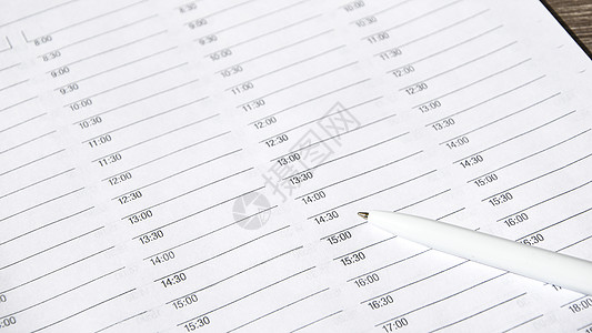 有笔的日记日程规划员 特写办公室会议议程商业债务软垫药片床单笔记本工作图片