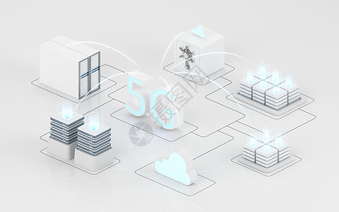 信息设备和 5G 通信技术 3d 渲染速度衣架传播数据网站电讯互联网自动化托管白色图片