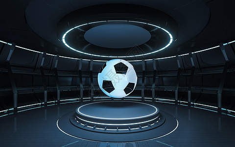 室内舞台和football3d渲染高清图片