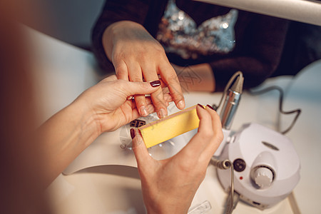粪修工艺美容师化妆品凝胶手指水平工具沙龙女性抛光职业图片