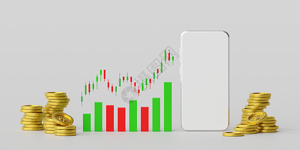 智能手机上的股票和外汇交易金融和投资应用程序3互联网生长监视器交换电话外汇界面商业展示图表图片