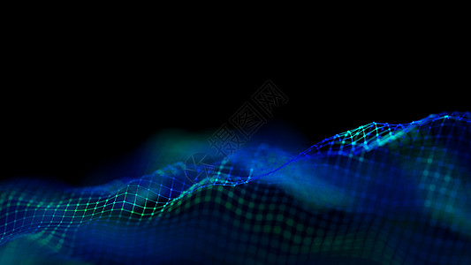 现代蓝色科技浪潮  Led 软焦点背景 霓虹灯大数据黑色技术科学夜店紫色艺术屏幕海浪音乐展示图片