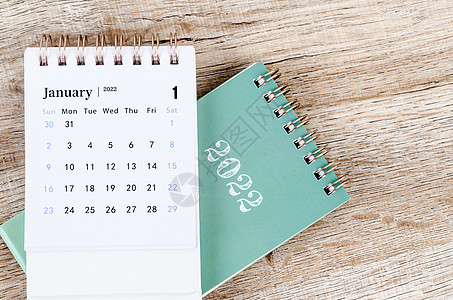 历时2022年1月英语议程日历假期日程日记台历办公室打印桌子图片