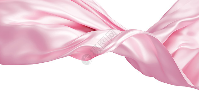 白色背景 3D 仁德在风中飘扬的粉红色织物金属墙纸运动渲染丝绸插图反射纺织品奢华布料图片
