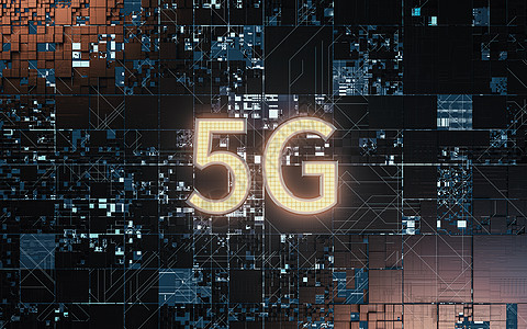 具有黑色背景 3d 渲染的 5G 通信技术信号立方体数据全球互联网衣架服务电讯托管网站图片