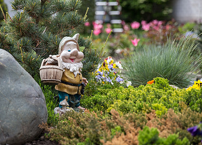 花园群制品数字侏儒玩具雕塑石头胡须雕像陶瓷园艺图片