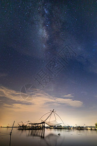 泰国的银河星系摄影天文学海滩星云宇宙星座城市乳白色港口图片