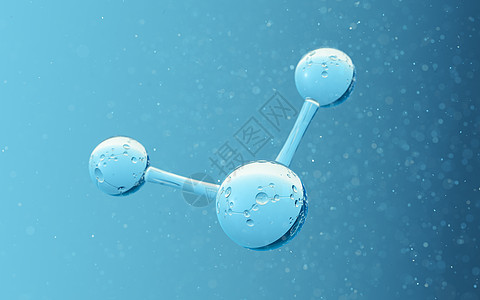 具有蓝色 background3d 渲染的化学分子科学化学品粒子生物学医疗物理宏观生物胶原公式图片