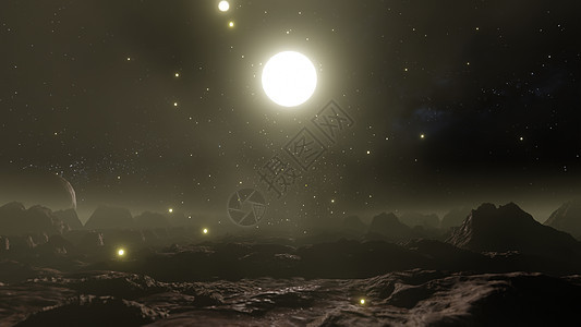悬崖谷的夜空星云望远镜行星宇宙悬崖风景勘探顶峰星座星系图片