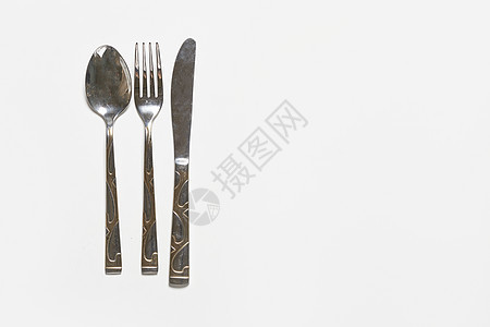 餐厅食用物品     叉子 勺子和刀收藏银器食物盘子桌子餐具餐巾纸工具厨具厨房图片